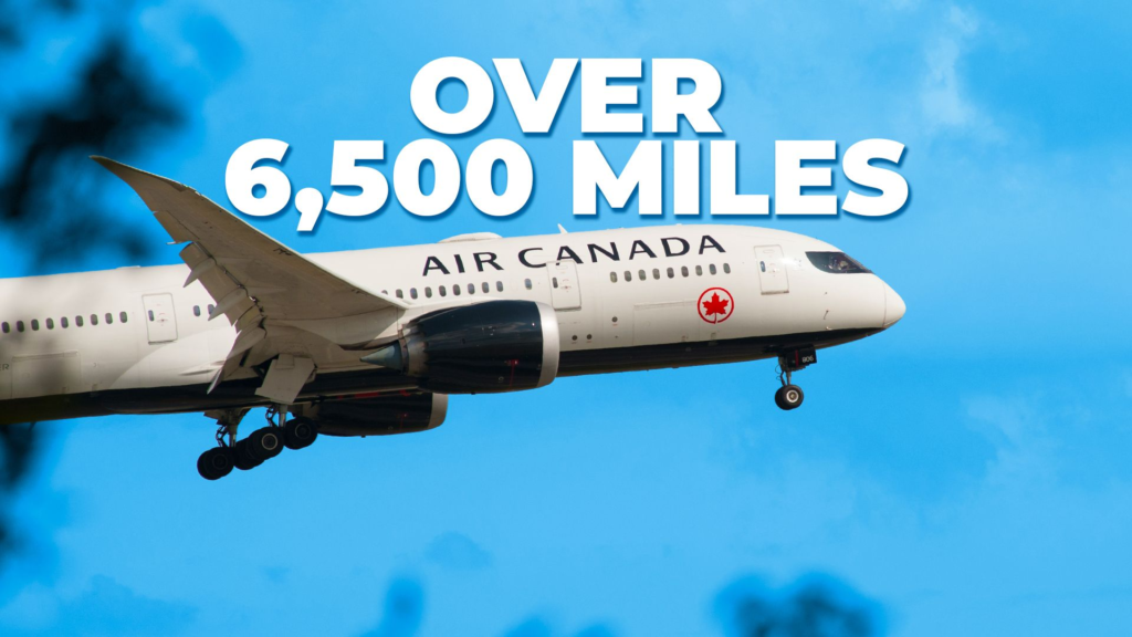 Air Canada’s Longest Nonstop Routes With The Boeing 787-8 Dreamliner In 2025