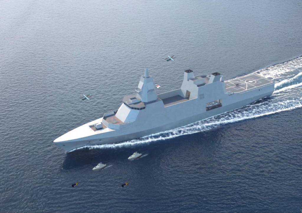Singapore launches “Battlestar Galactica”-like warship with drones