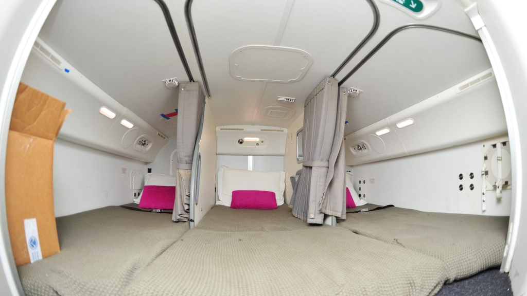 Which Widebody Aircraft Have Dedicated Crew Rest Areas?