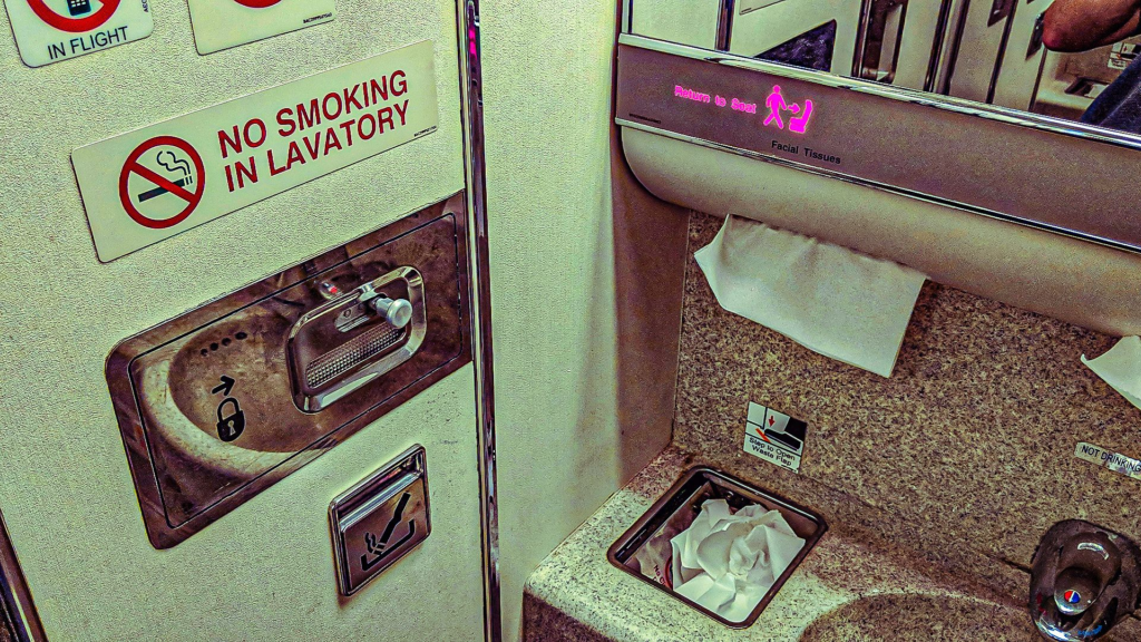 The Real Reason Why Airplanes Still Have Ashtrays In The Lavatory