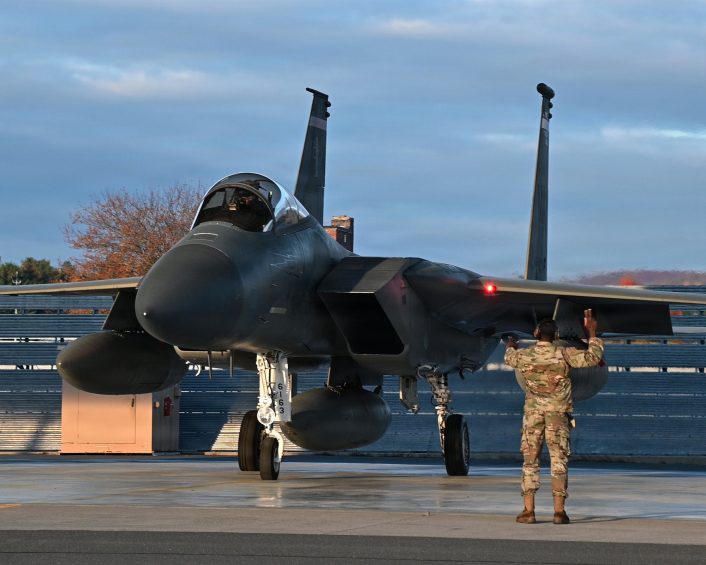 End of an Era at Barnes ANG Base with Final F-15 Eagle Flight